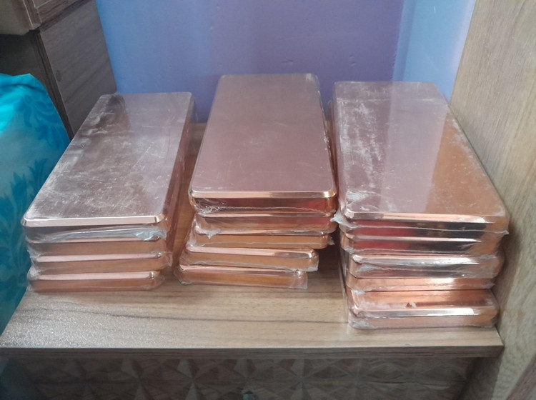 شمش مس روسی ۹۹.۹۹۹۹ درصد ۱۰۰۰ گرمی